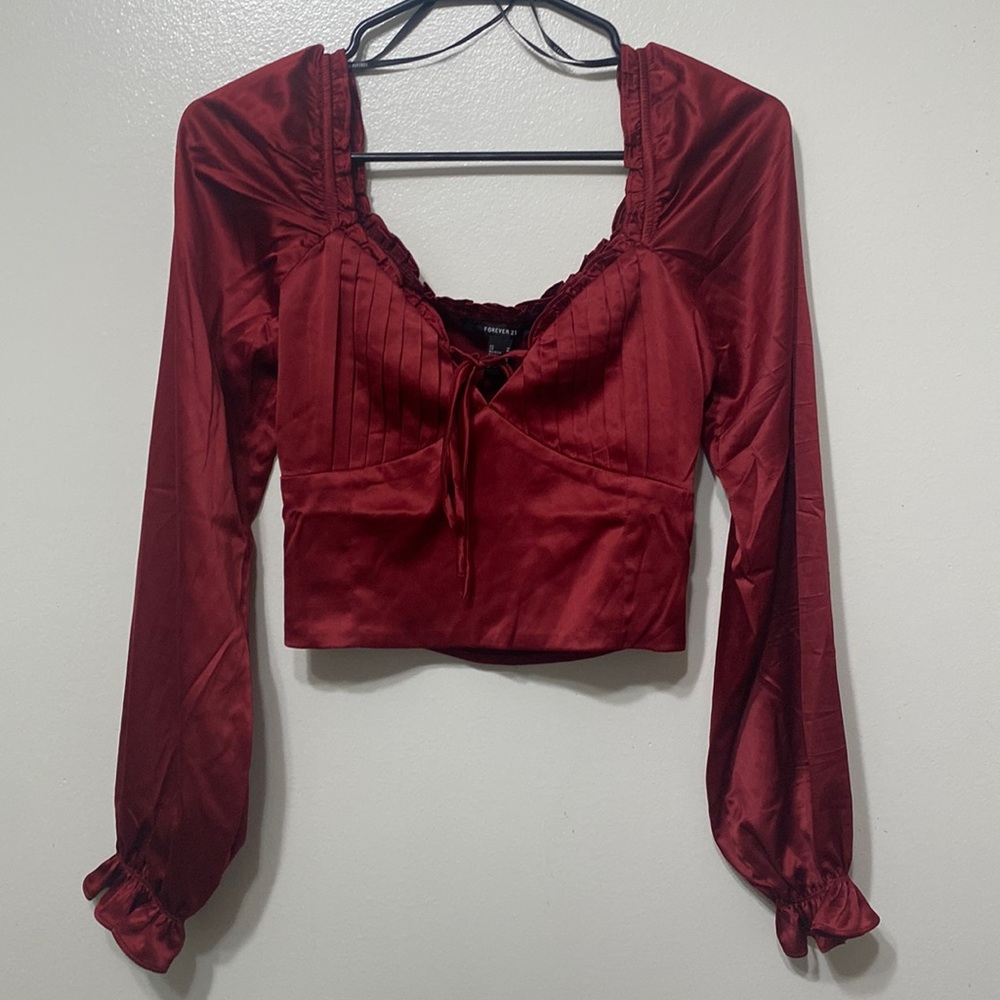 Red Silk Top